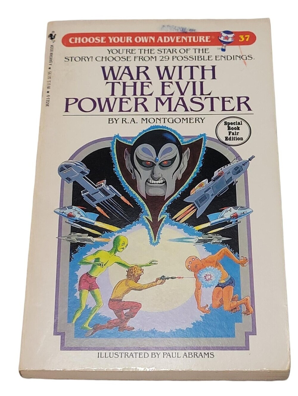 Choose Your Own Adventure #37 War With the Evil Power Master 1984 1st Edition .